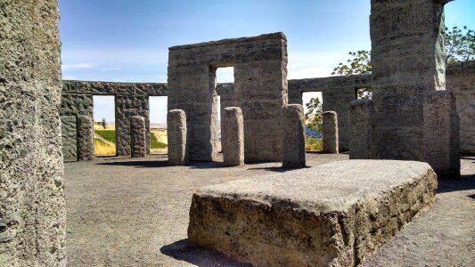 Stonehenge replica in the Dalles area of Washington state. photo