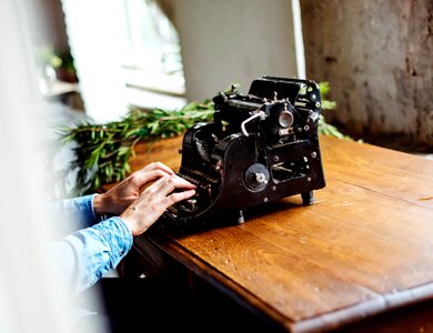 Typing Vintage Typewriter photo
