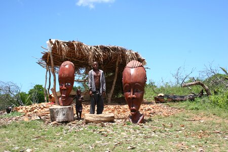 Woodwork sculpture statue