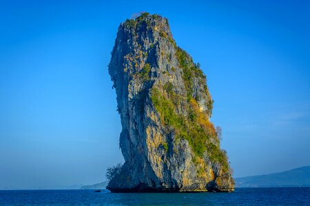 Water cliff ocean view photo