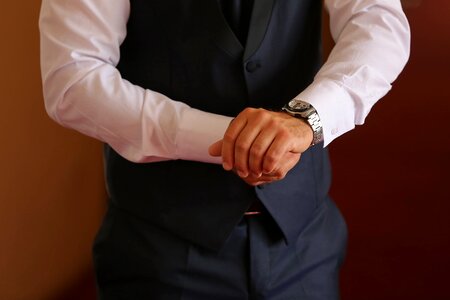 Wristwatch businessman suit photo