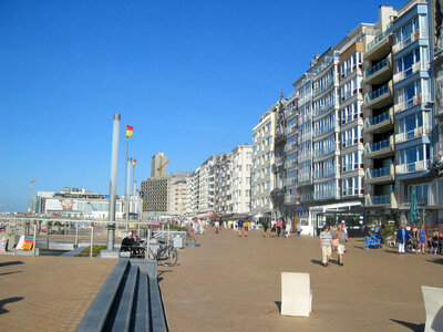 Promenade at Ostend seaside in Belgium