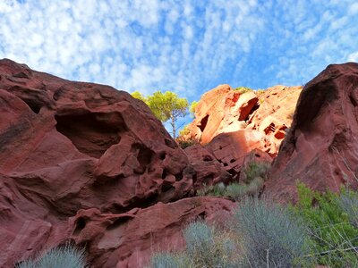 Red sandstone texture priorat photo