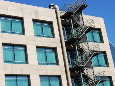 Futuristic staircase building photo