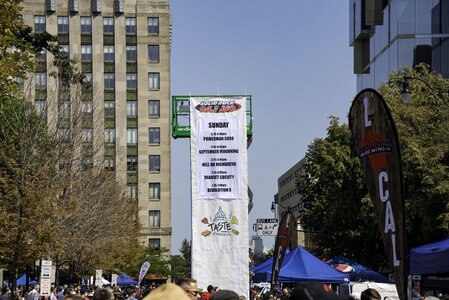 Giant Banner displaying events in Madison