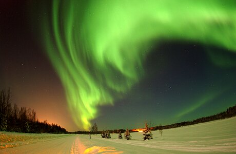 Aurora borealis light phenomenon ionization photo