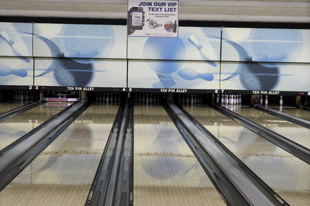 Bowling ball lanes interior