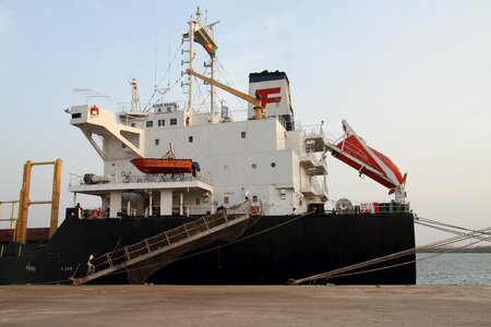 White boat travel maritime transport