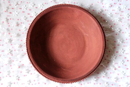 Brown ceramic dish