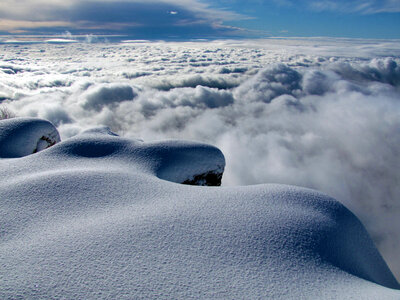 Snow above the Clouds photo