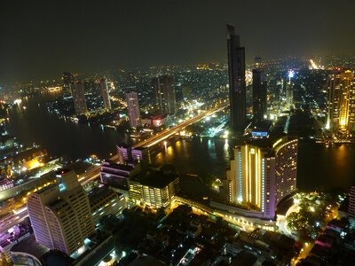 Skyscraper night city