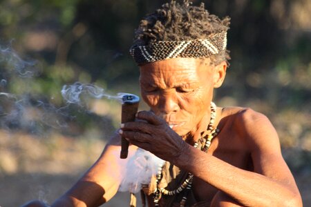 Smoke bush woman person