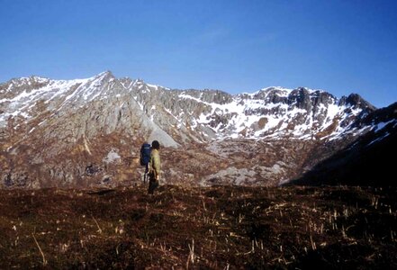 Hiker hill photo