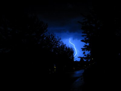 Thunder night dark photo