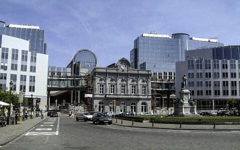 The Leopold space , the seat of the European Parliament in Brussels, Belgium photo