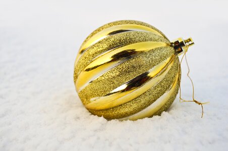 Christmas ornaments snow