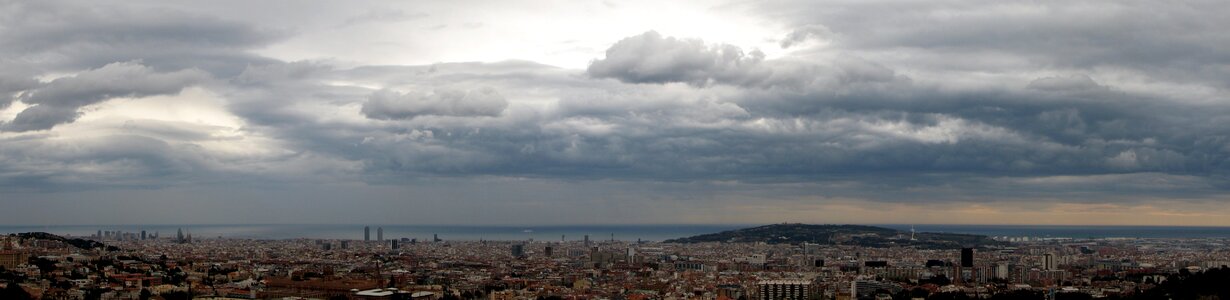 Panorama of Barcelona, Spain photo