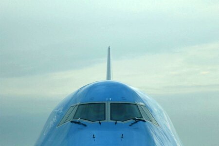Aircraft airplane blue photo