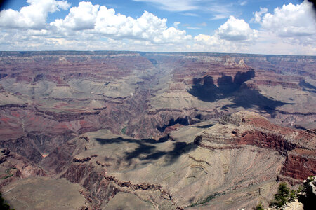 Rough Landscape of the Grand Canyon Under Clouds, Arizona photo