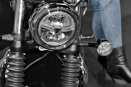 Chrome girl headlight