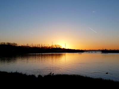 Water lake dusk photo