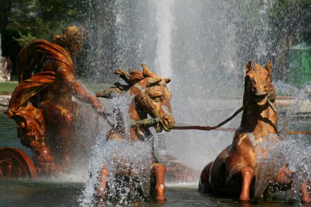 Apollo God Horses Fountain Versailles Paris France photo