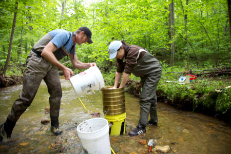 FWS employees surveying and assessing rivers and streams-1