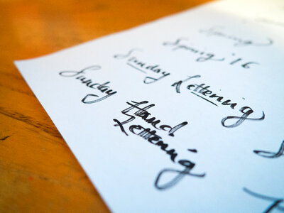 Hand Lettering on Paper photo
