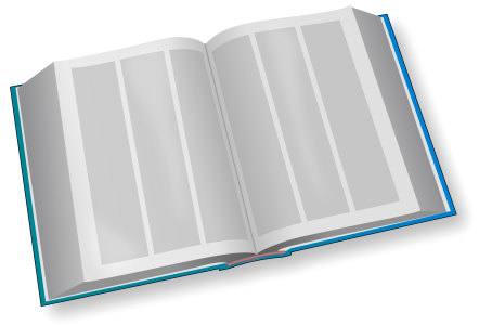 Blank white vector opened realistic book