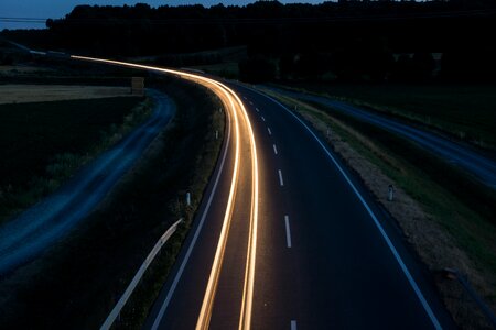 Tracer spotlight long exposure photo