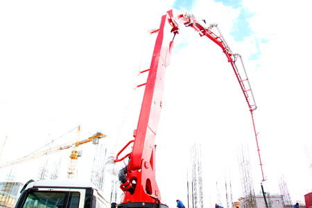 Construction site with crane photo