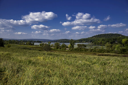 Grassland and Wisconsin River Landscape photo