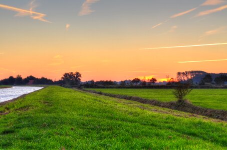 Dykhausen sunrise meadow photo