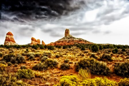 Buttes formations sky photo