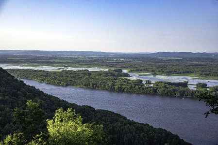 Looking the length of the Mississippi River