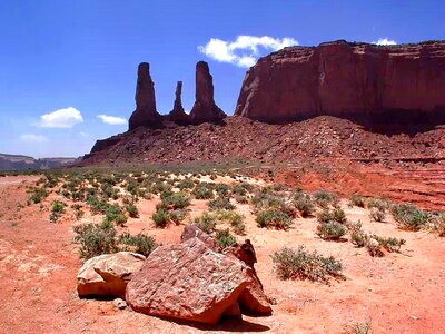Desert rocks sand