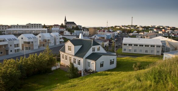 Borgarnes city in Iceland photo