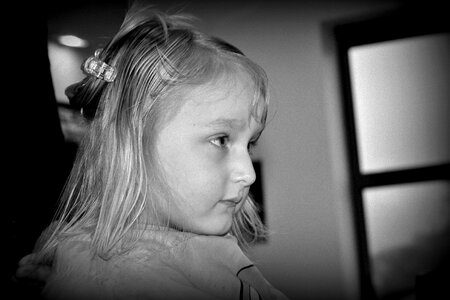 Close up black white barrettes