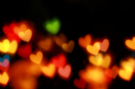 Valentine's Day Heart Bokeh Background photo