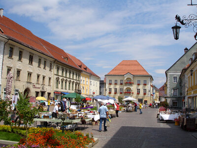 Market Place at Sankt Veit an der Glan, Austria photo