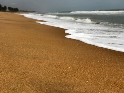 Beach sand sea photo
