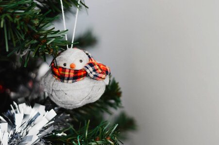 Snowman Decoration Christmas Tree photo