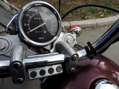 Dashboard motorcycle speedometer photo