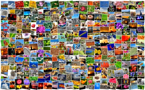 Photo album mosaic collage