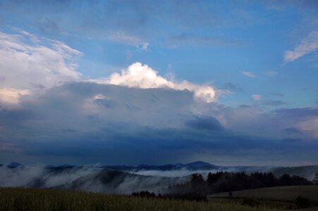 Fog sky landscape photo