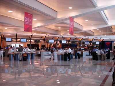 manned ticketing counters for Delta, Atlanta photo