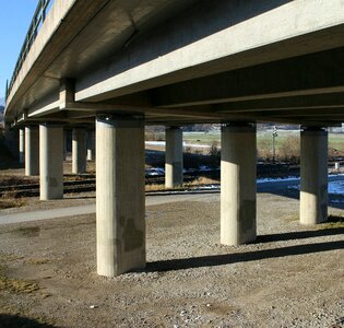 High bridge bridge piers architecture photo