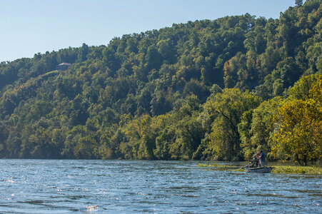 Group fishing in drift boat on White River-4