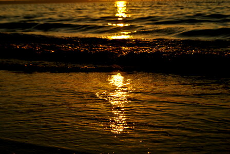 Sea Waves Sunset photo
