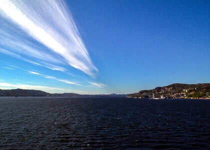 Sky fjord clouds